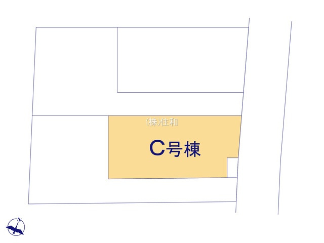 【新築分譲住宅】富士見市上沢1丁目の区画図