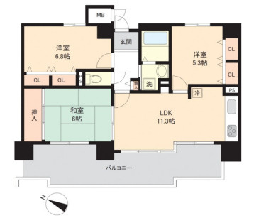 【間取り】 | ☆エス・バイ・エルマンション長浜