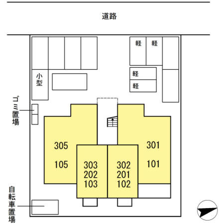 D-room新涯の区画図
