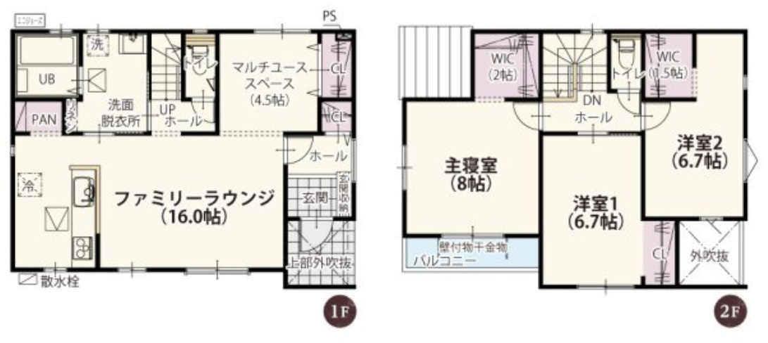 古河市西牛谷　第４期　全4邸の間取り|〇3LDK〇
全居室南向き、6帖以上！
マルチユーススペース付き♪