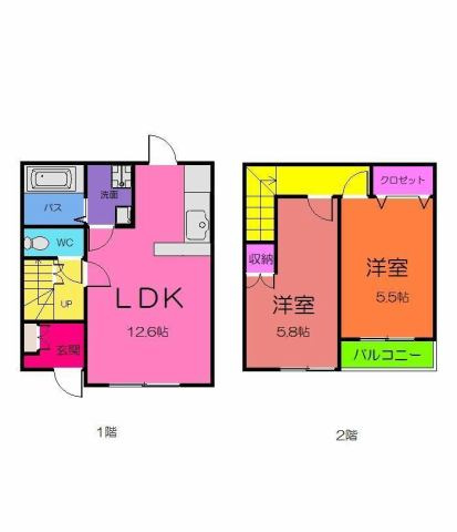 ヴィラ大岩 弐番館の間取り