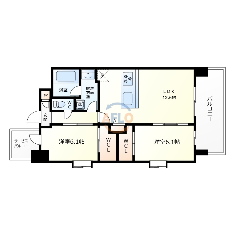 スプランディッド難波Ⅶ　塩草立葉小学校区の間取り|スプランディッドⅦ　間取り