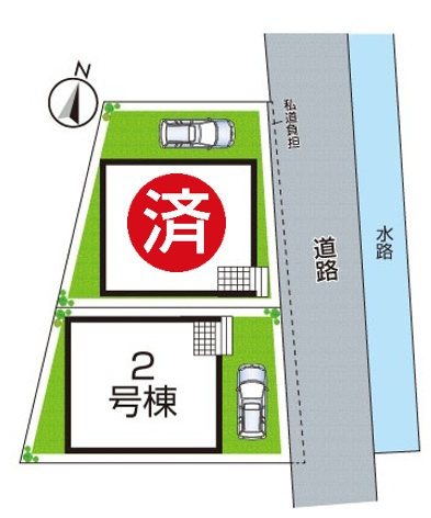 ■尼崎市西昆陽　第2期　新築一戸建ての区画図|全2区画