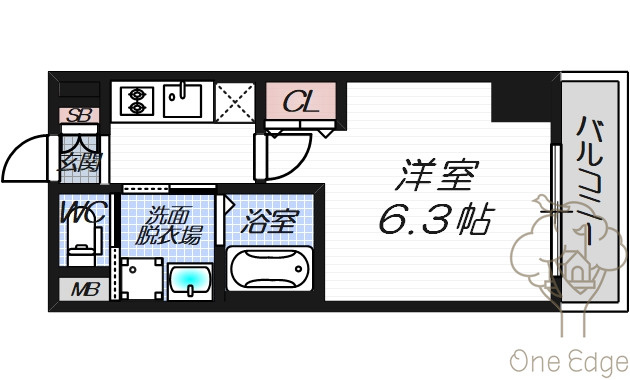 EC梅田北Ⅱゼニスの間取り