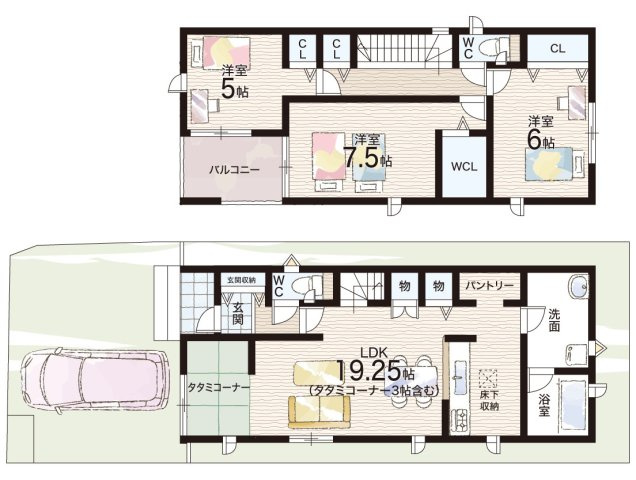 5日(土)6日(日)現地ご見学可能！　摂津市鳥飼西　全4邸の間取り|1号地