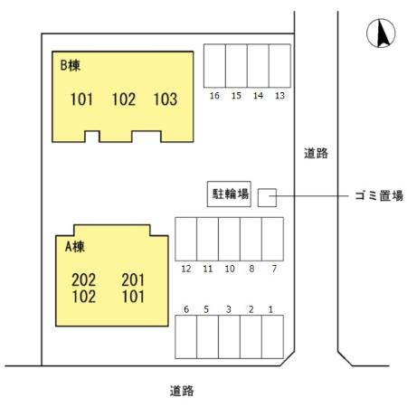 ひだまり館　A棟の区画図