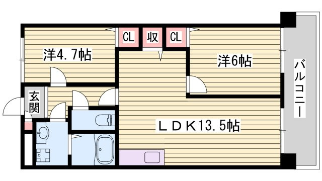YKハイツ宮の上の間取り