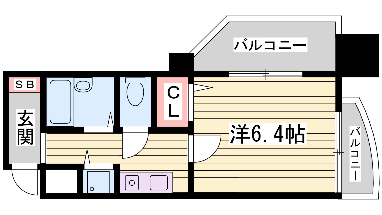 YKハイツ桜町の間取り