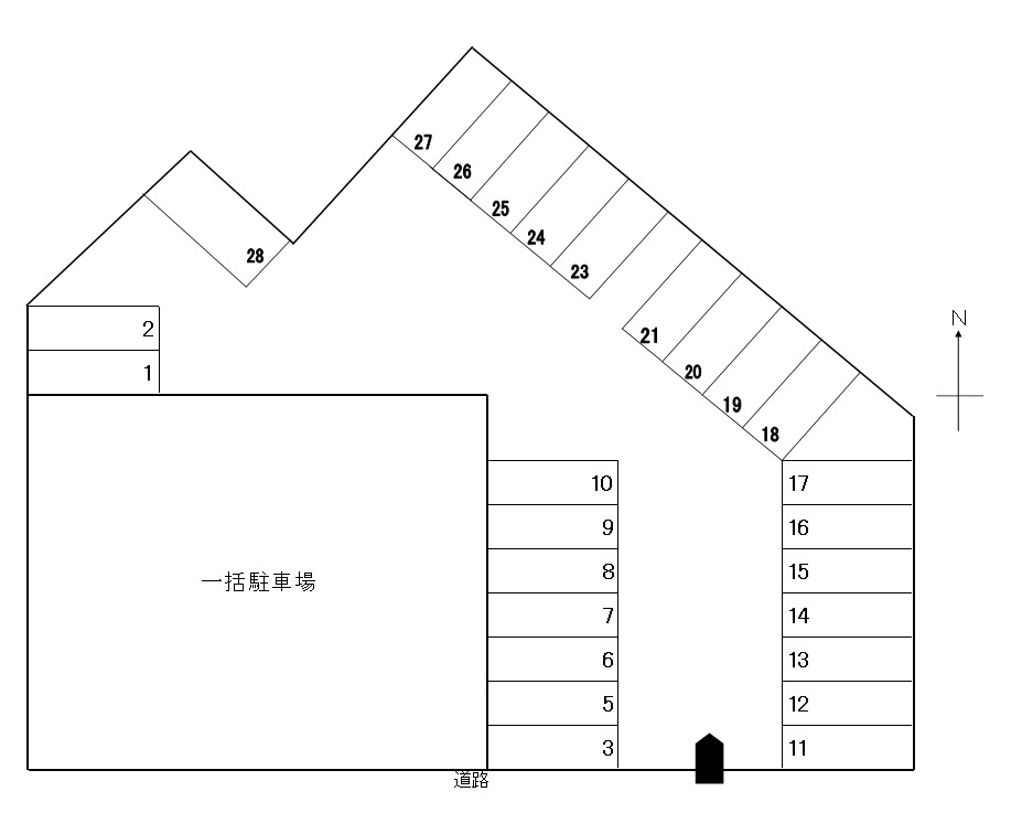 細田パーキングの区画図