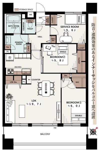 マイキャッスル新横浜ロイヤルステージの間取り