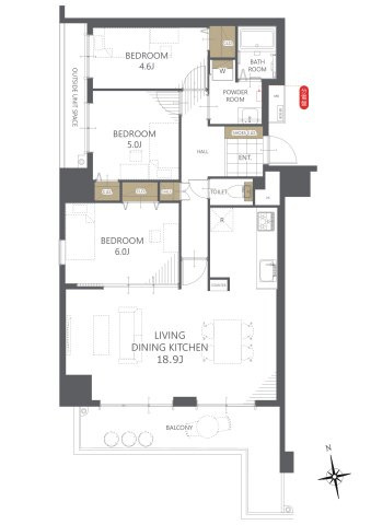 【間取り】 | ナティ沼津 中古マンション XM06179 | ナティ沼津　間取り図
