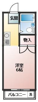 6帖のお部屋です！