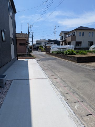 水戸大串町　2期の前面道路含む現地写真|前面道路含む現地写真です