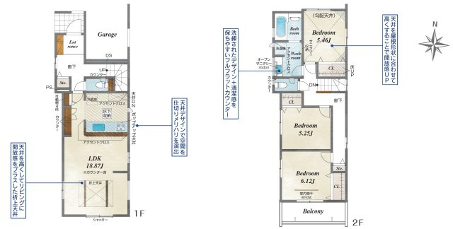 所沢市緑町4丁目・全1棟　新築一戸建　の間取り|こだわりの設備・仕様、太陽光発電搭載、4LDKの間取りです。
