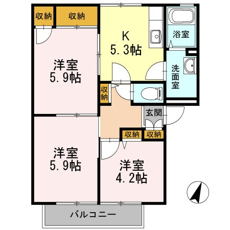 エクセル岸の間取り