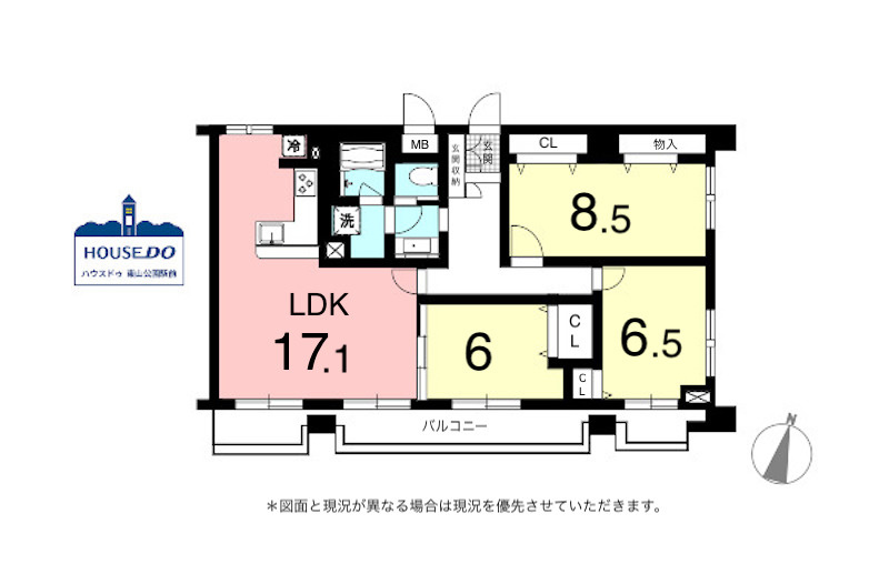 ◆コープ野村御園◆ペット可＆最上階3LDK南東住戸！