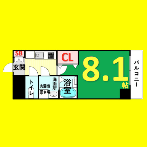 Lancia Heian　名古屋市賃貸　仲介手数料無料の間取り