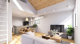 【居間・リビング】 | 葛飾区東金町８丁目新築戸建て【全1棟】 | ※掲載画像はCGによる完成イメージです。実際の仕様・形状と異なる場合があります。