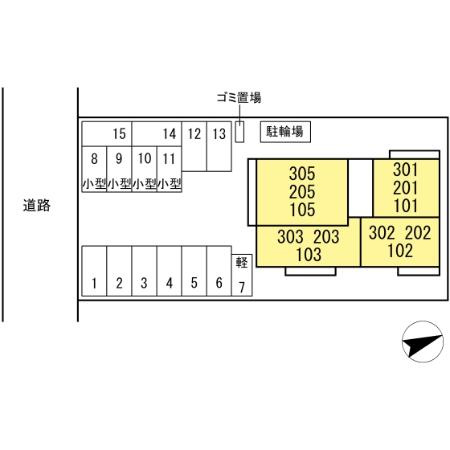 サントピア新涯Ⅱの区画図