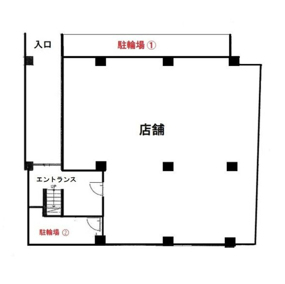 西田辺Premiere 貸店舗・事務所の間取り