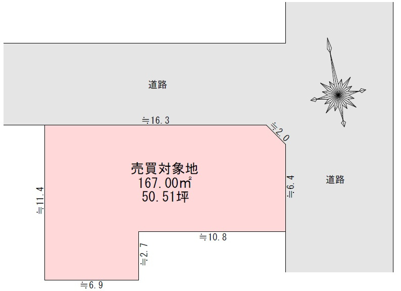 宇都宮市今泉三丁目・売地の土地図