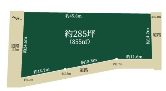 各務原市各務おがせ町8丁目の土地図