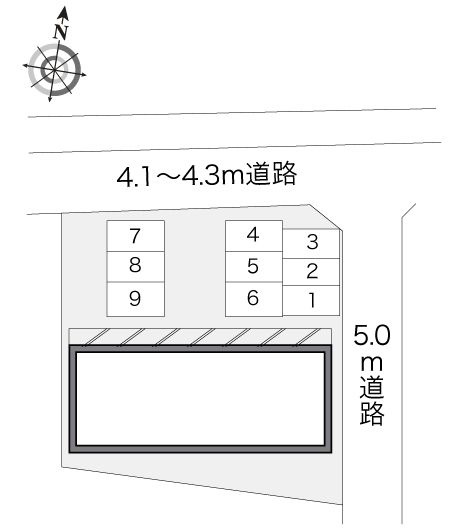 レオパレス蓬莱の区画図|静岡　島田　横井　向島町　家具　家電　社宅　マンスリー