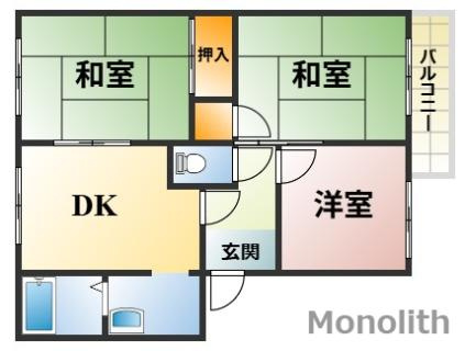 グランデール・ニシムラ A棟の間取り