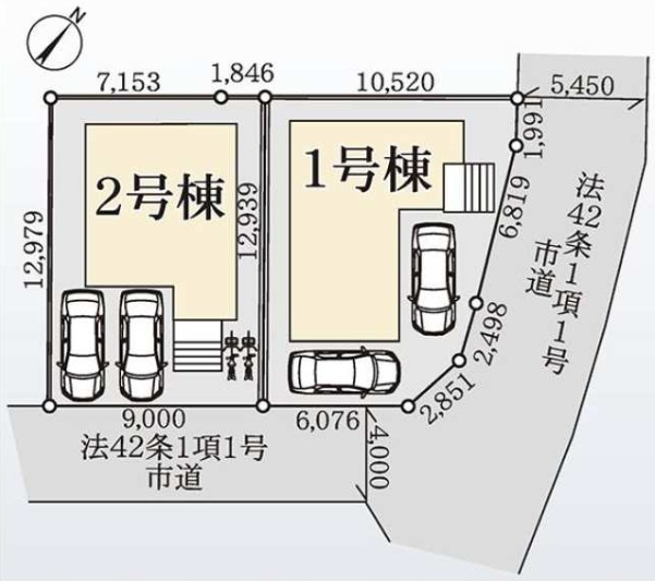 市川市大野町１丁目【大野第３】の区画図