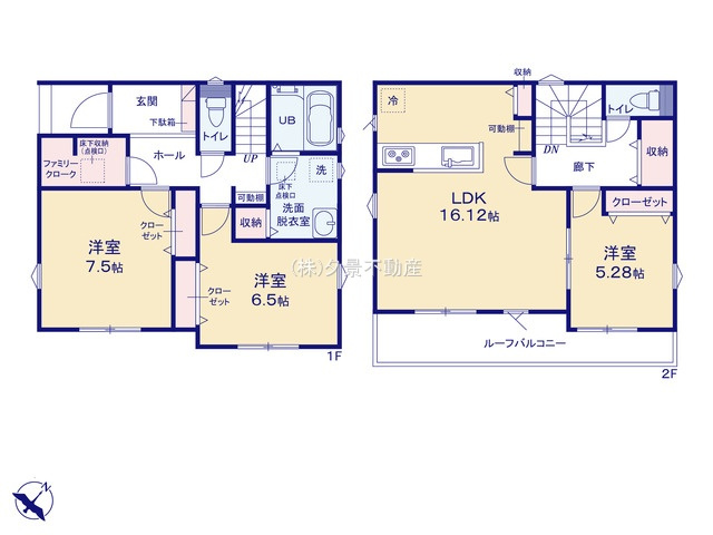 《仲介手数料無料》西区大字佐知川326-3新築一戸建てリナージュの間取り