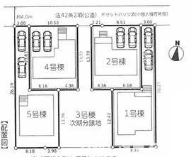 中郡大磯町国府本郷　新築戸建　全４棟の区画図|対象4号棟