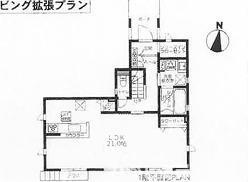 中郡大磯町国府本郷　新築戸建　全４棟の間取り|リビング拡大プラン4号棟