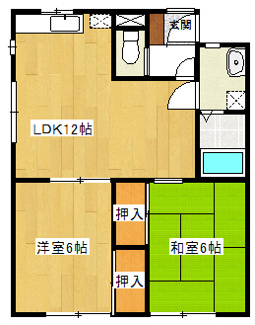 【間取り】 | グリーンファームB棟