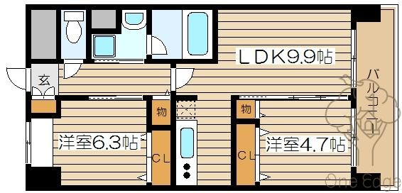 ルチューレ西梅田の間取り