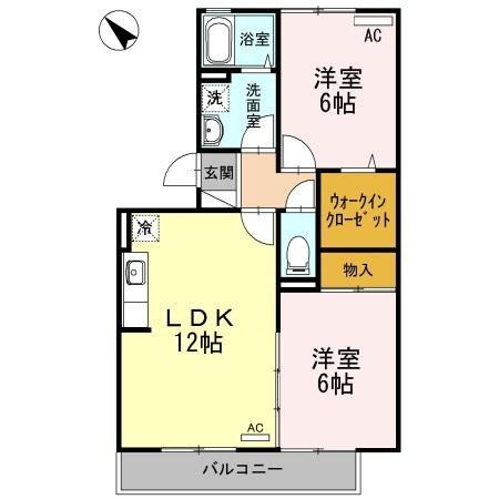 セジュール新涯の間取り