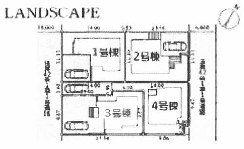 町田市真光寺2丁目　新築戸建全4棟　3号棟の区画図