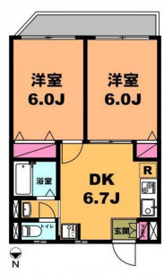月村マンションNo.22の間取り