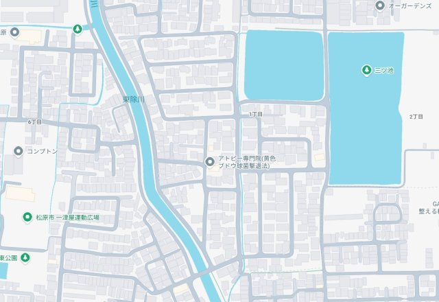 松原市小川　新築一戸建ての地図