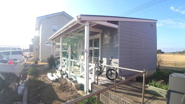 長生郡一宮町船頭給　平屋中古戸建の外観|令和3年2月築 1DK平屋 洋室約12帖 スーパーせんどう徒歩約11分　閑静な立地