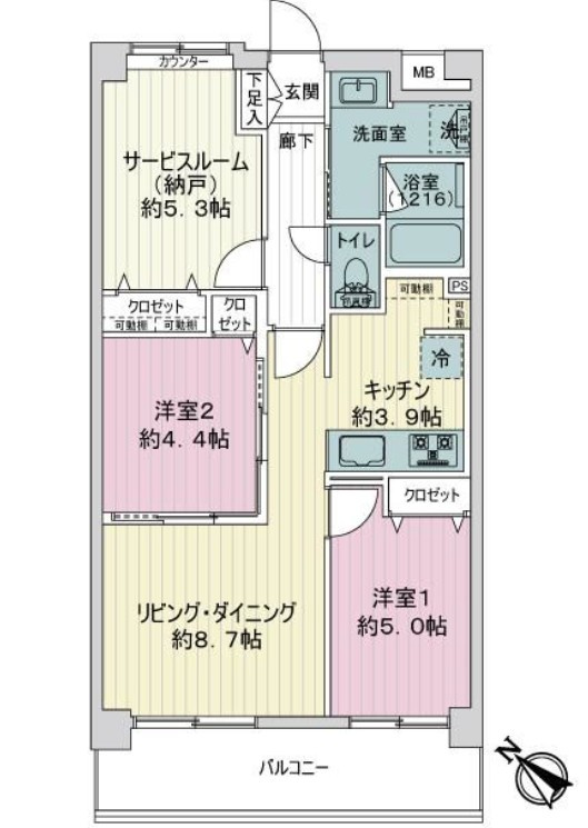 ピュアシティ横浜６の間取り