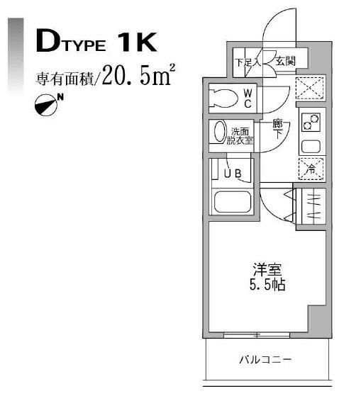 パークフラッツ横濱平沼橋の間取り