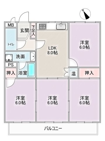 ライオンズマンション八事の間取り