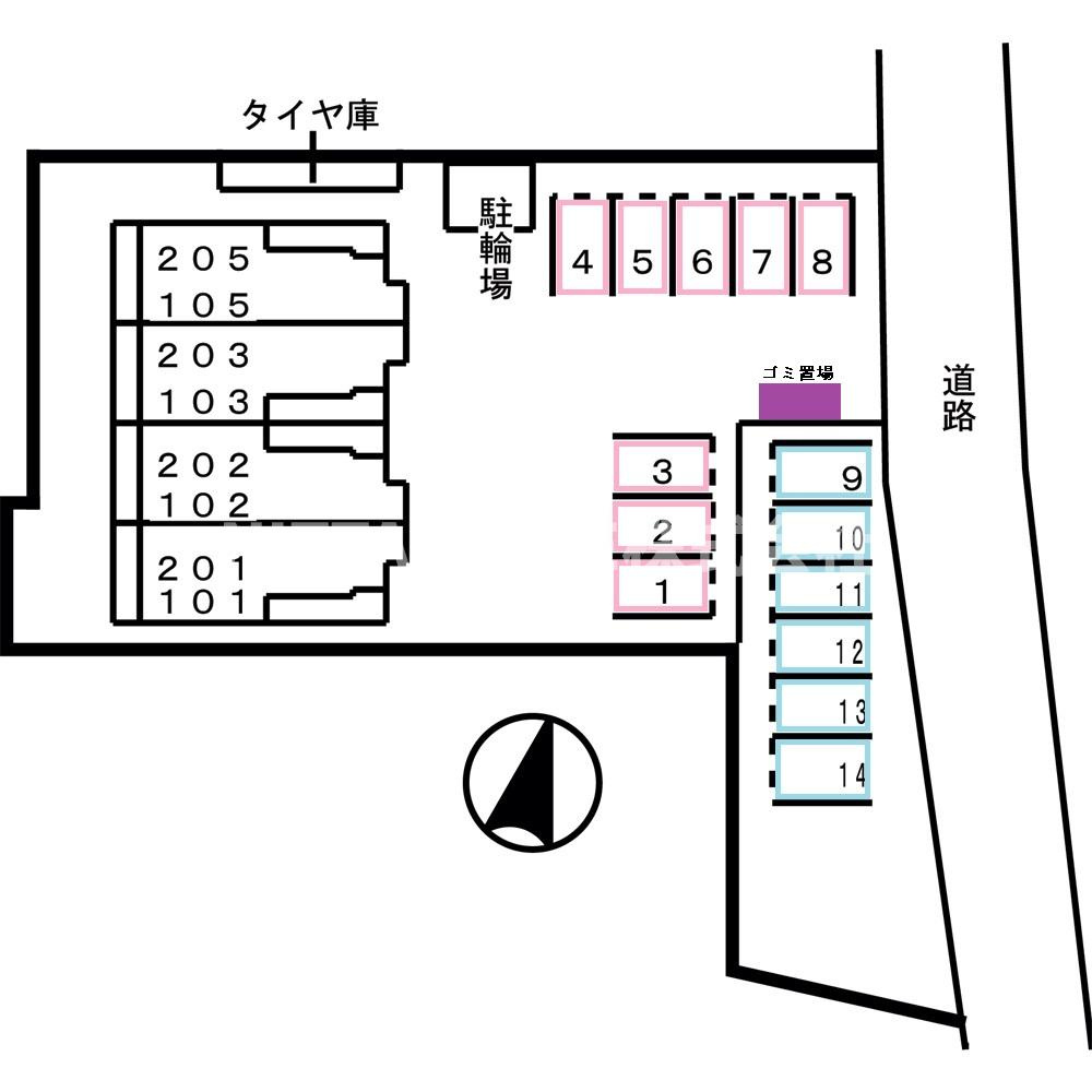 プレシャスコートの区画図