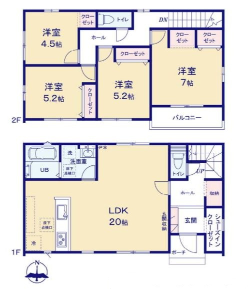アーバンスタイルKIP高崎市島野町1期の間取り