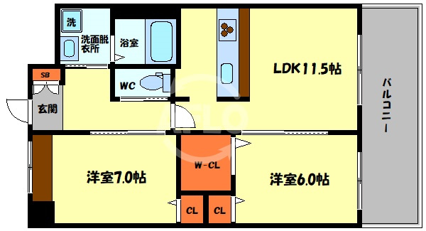 エーデル深江橋の間取り|エーデル深江橋　間取り