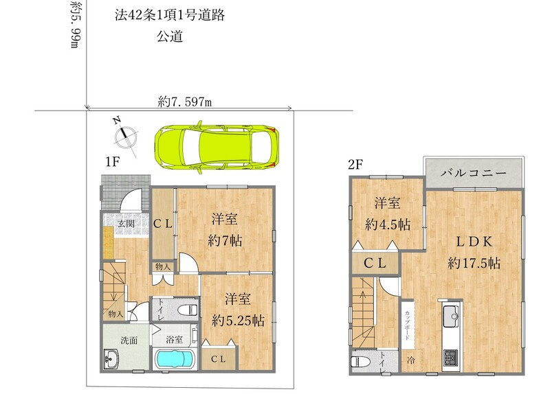 明石市二見町西二見　戸建の間取り
