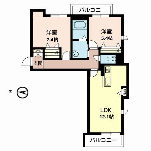 サンフェリーチェ篠山の間取り