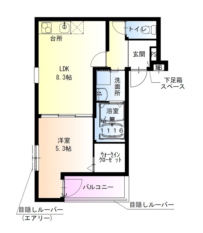 フジパレス吉田サウスの間取り