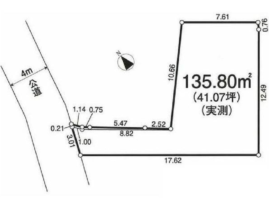 【サンスターホーム】福生市加美平3丁目　売地の土地図