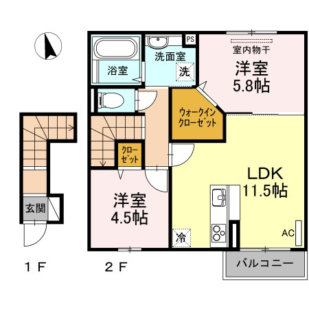 グランド　ソレイユ　A棟の間取り